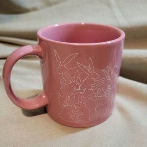 Taylor and Ng 1970 Made in Japan Naughty Rabbits Mug Pink Rare